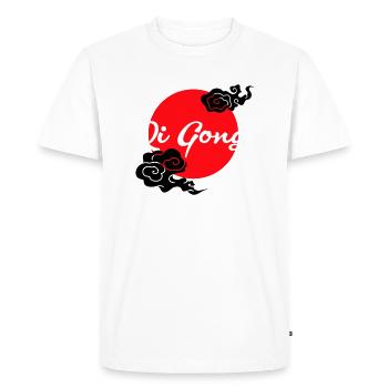 Nuages de Qigong - T-shirt Premium bio Homme - blanc - Devant - Nico (187cm)