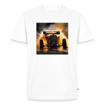 Rusty Hot Rod racing #8 - Men's Premium Organic T-Shirt - white - Front - Nico (187cm)