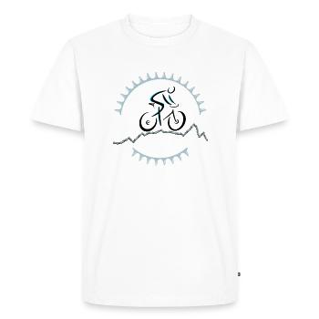 Professional cyclist - Men's Premium Organic T-Shirt - white - Front - Nico (187cm)
