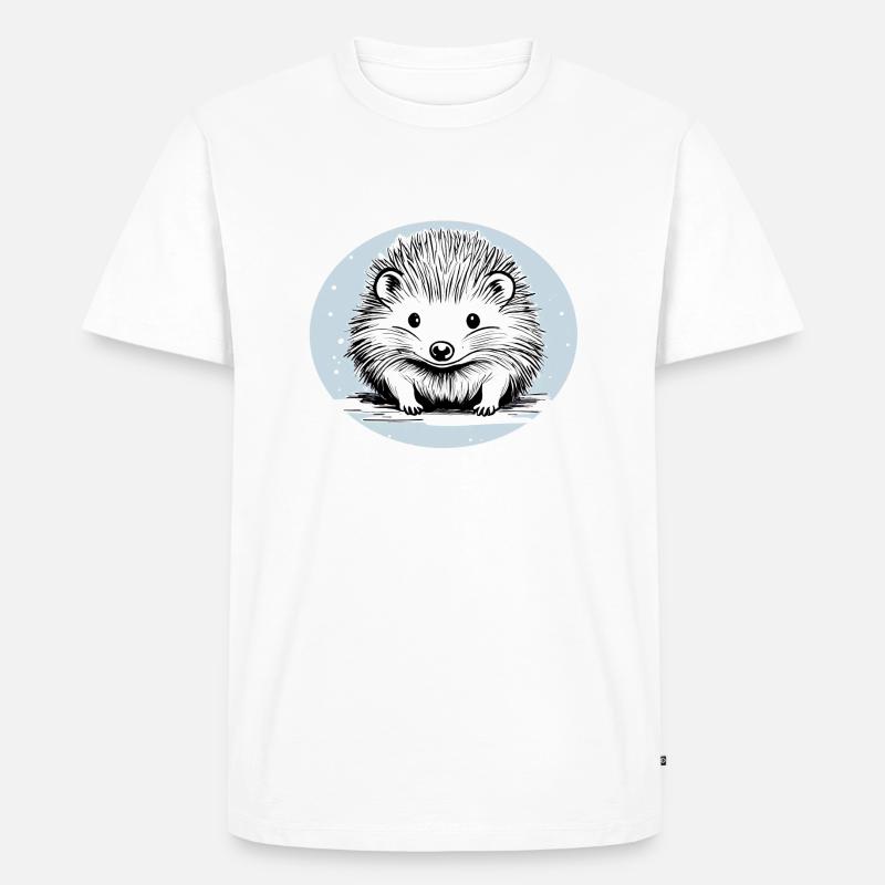 Niedlicher Igel - Männer Premium Bio T-Shirt - Weiß