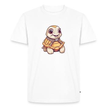 Cartoon Turtle Stoned - Men's Premium Organic T-Shirt - white - Front - Nico (187cm)