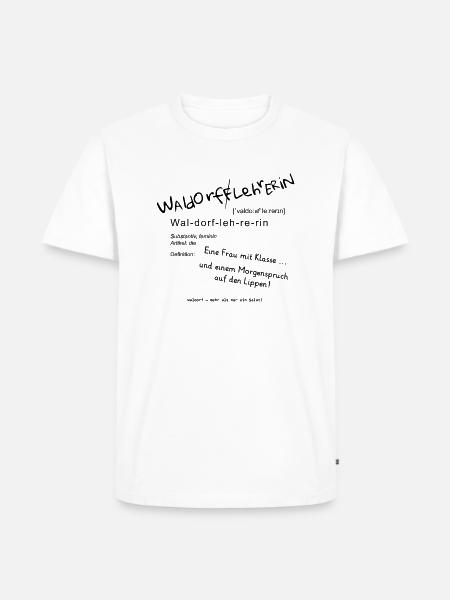 waldorflehrerin definition - Männer Premium Bio T-Shirt - Weiß