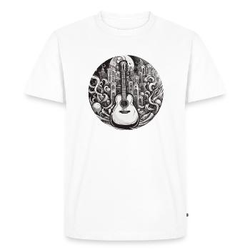 Rock n roll / Guitar / Music / Instrument - Men's Premium Organic T-Shirt - white - Front - Nico (187cm)
