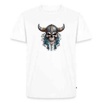 Viking / Thor / Odin / Nordique / Celtique - T-shirt Premium bio Homme - blanc - Devant - Nico (187cm)