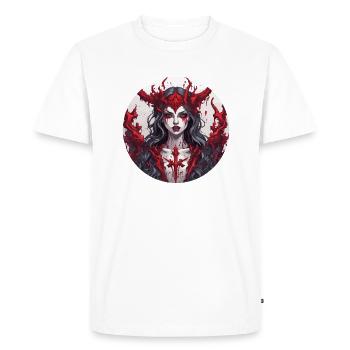 diabolical woman / blood / gothic / heavy metal - Men's Premium Organic T-Shirt - white - Front - Nico (187cm)