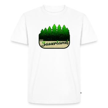 Mon Sauerland, l’amour de ma patrie - T-shirt Premium bio Homme - blanc - Devant - Nico (187cm)
