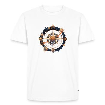 Compass - Men's Premium Organic T-Shirt - white - Front - Nico (187cm)