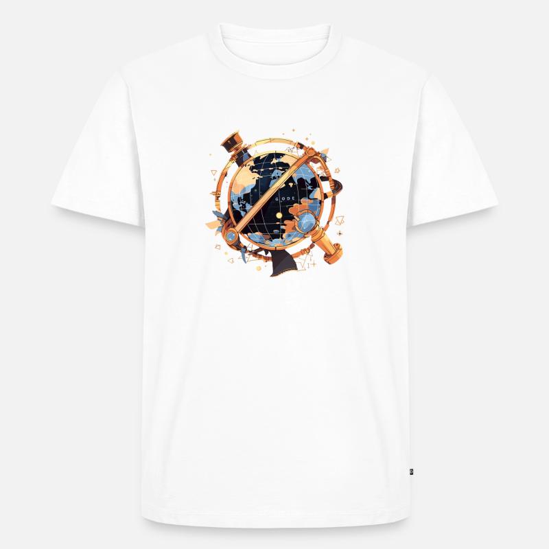 Globus - Männer Premium Bio T-Shirt - Weiß