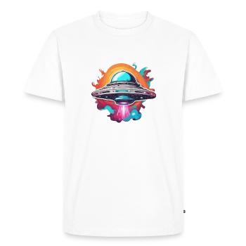 Alien / Spaceship / UFO / Area 51 / All / Mars - Men's Premium Organic T-Shirt - white - Front - Nico (187cm)