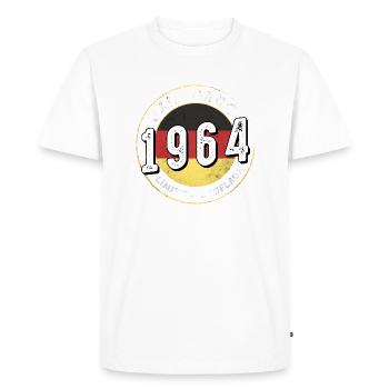 Limitierte Auflage 60 ans Jahrgangs 1964 - T-shirt Premium bio Homme - blanc - Devant - Nico (187cm)