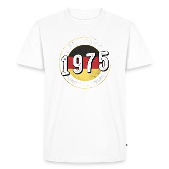 49 years old Vintage 1975 Jahrgangs 1975 - Men's Premium Organic T-Shirt - white - Front - Nico (187cm)