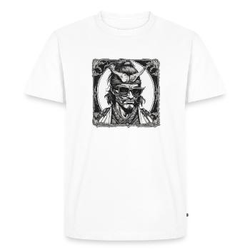 Samouraï / Japonais / Harakiri / Katana / Homme - T-shirt Premium bio Homme - blanc - Devant - Nico (187cm)
