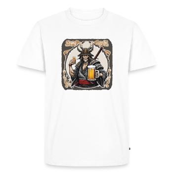 Samouraï / Japonais / Harakiri / Katana / Homme - T-shirt Premium bio Homme - blanc - Devant - Nico (187cm)