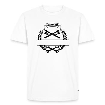 Garage mechanic 'mechanic' - Men's Premium Organic T-Shirt - white - Front - Nico (187cm)