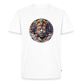 Maya / Haute Culture / Pérou / Calendrier Maya / Motif - T-shirt Premium bio Homme - blanc - Devant - Nico (187cm)