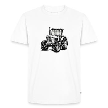 Tractor / Agriculture / Farmer / Field Work - Men's Premium Organic T-Shirt - white - Front - Nico (187cm)