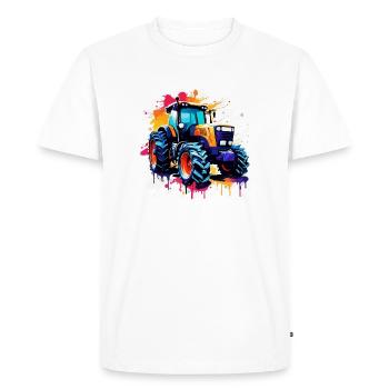 Tractor / Agriculture / Farmer / Field Work - Men's Premium Organic T-Shirt - white - Front - Nico (187cm)