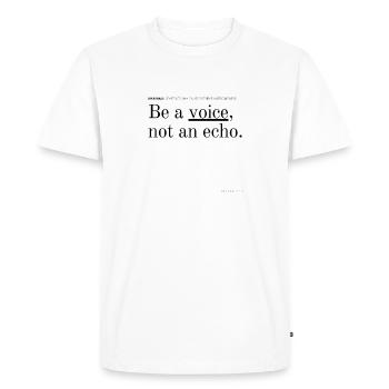 Soyez une voix - T-shirt Premium bio Homme - blanc - Devant - Nico (187cm)