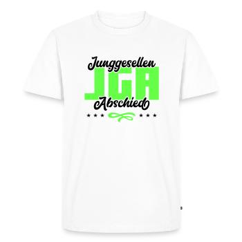 Enterrement de vie de garçon enterrement de vie de garçon - T-shirt Premium bio Homme - blanc - Devant - Nico (187cm)
