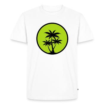 Palm trees - Men's Premium Organic T-Shirt - white - Front - Nico (187cm)
