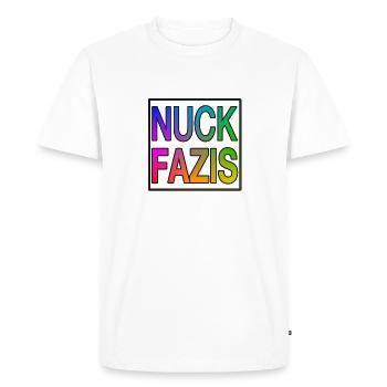 NUCK FAZIS - Männer Premium Bio T-Shirt - Weiß - Vorne - Nico (187cm)