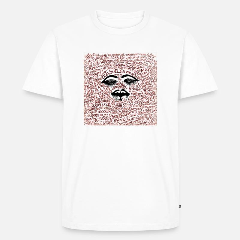 Zufällige Wörter - Männer Premium Bio T-Shirt - Weiß