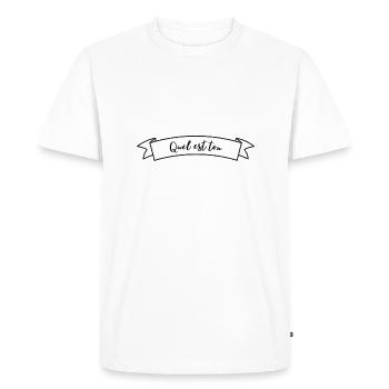 Super pouvoir enseigant - T-shirt Premium bio Homme - blanc - Devant - Nico (187cm)