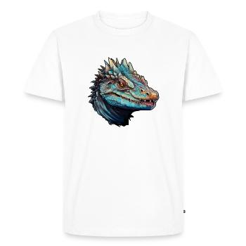 Lizard - Men's Premium Organic T-Shirt - white - Front - Nico (187cm)