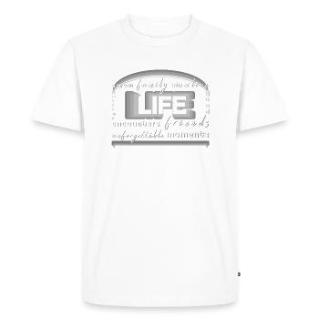 life love family friends - Men's Premium Organic T-Shirt - white - Front - Nico (187cm)