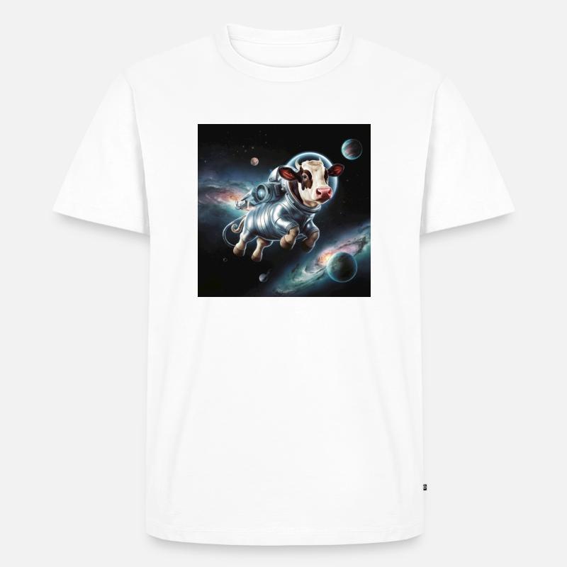 Vache de l’espace 2 - T-shirt Premium bio Homme - blanc