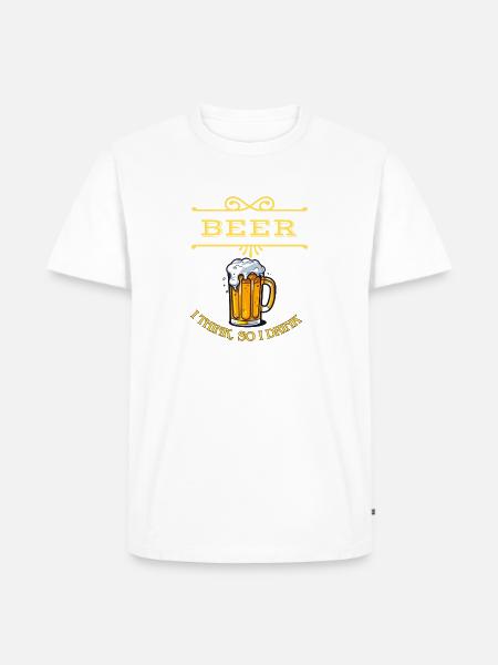 Beer - Männer Premium Bio T-Shirt - Weiß