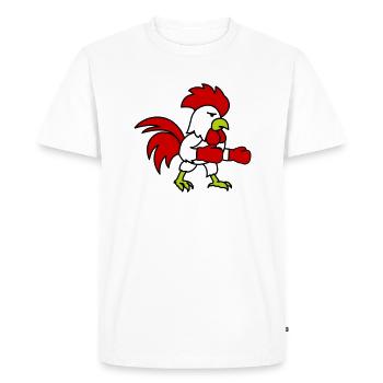 Boxeur - T-shirt Premium bio Homme - blanc - Devant - Nico (187cm)