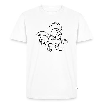 Boxeur - T-shirt Premium bio Homme - blanc - Devant - Nico (187cm)