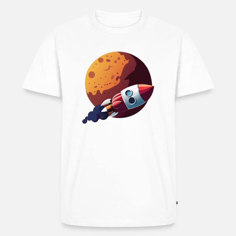 mars rakete - Männer Premium Bio T-Shirt - Weiß