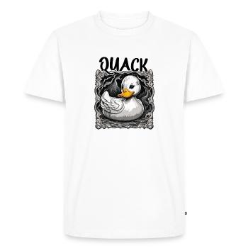 Canard en caoutchouc / Canard en caoutchouc / Eau / Baignoire - T-shirt Premium bio Homme - blanc - Devant - Nico (187cm)
