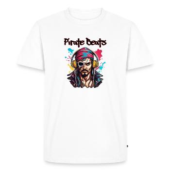 Headphones / Audio / Music / Sound / Cool - Men's Premium Organic T-Shirt - white - Front - Nico (187cm)