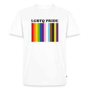 Fierté LGBTQ Couleurs inclusives de la fierté - T-shirt Premium bio Homme - blanc - Devant - Nico (187cm)