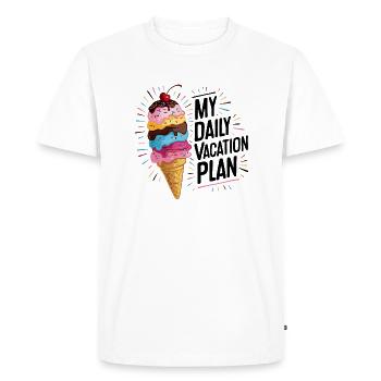 Laughing Ice Cream Cone Funny Ice Cream Design Saying - Men's Premium Organic T-Shirt - white - Front - Nico (187cm)
