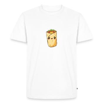 Appétissant Wrap Kebab Cartoon - T-shirt Premium bio Homme - blanc - Devant - Nico (187cm)