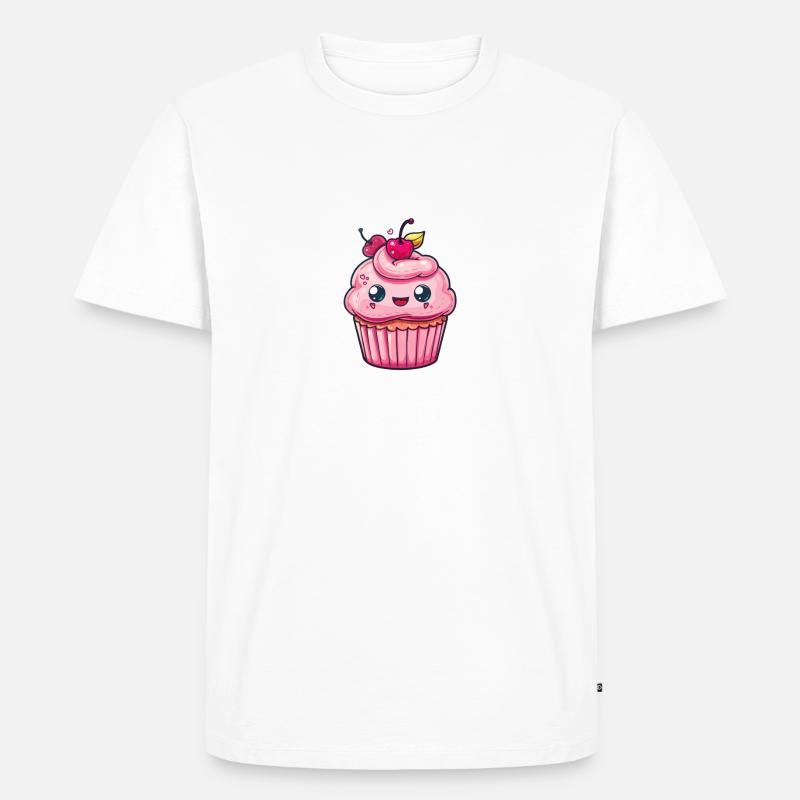 Conception de cupcake mignon - T-shirt Premium bio Homme - blanc