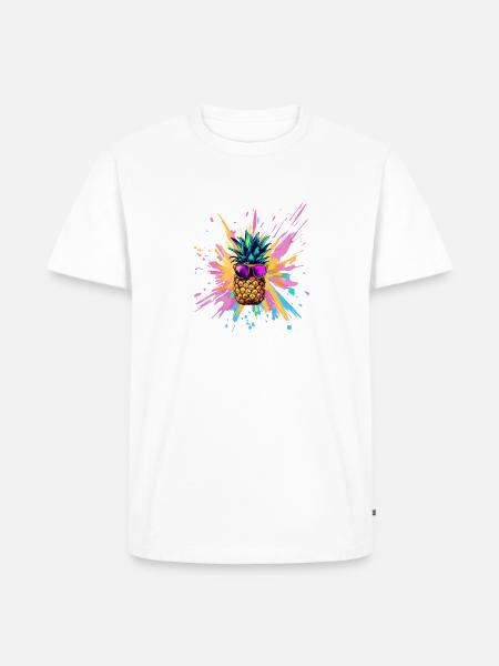 pineapple - Männer Premium Bio T-Shirt - Weiß