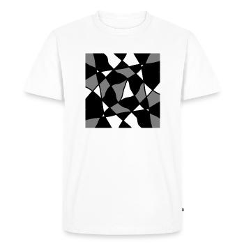 mosaïque géométrique en noir et blanc - T-shirt Premium bio Homme - blanc - Devant - Nico (187cm)