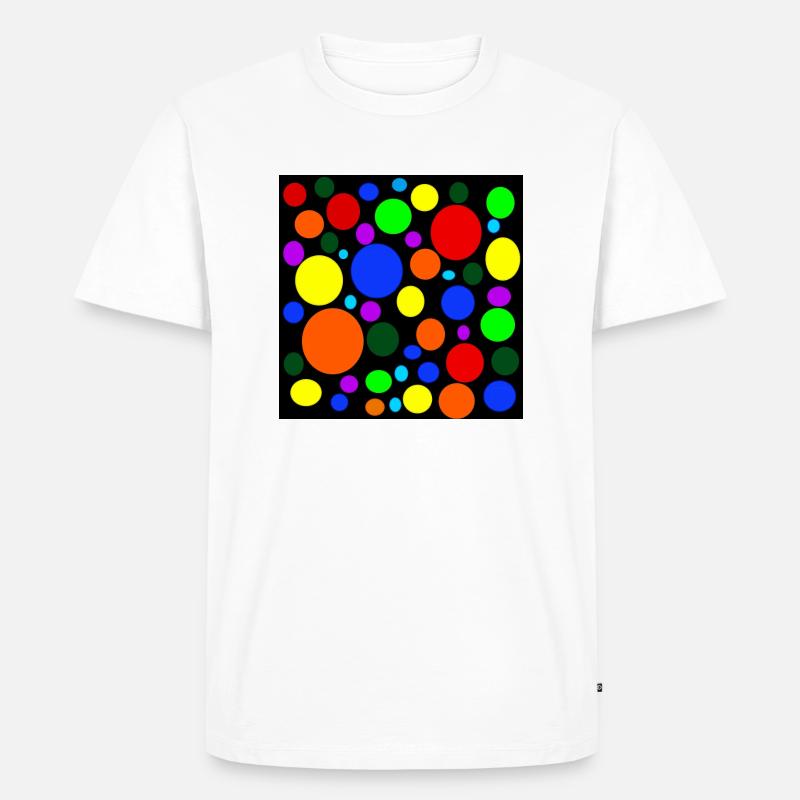 Blasen mit Regenbogenfarben - Männer Premium Bio T-Shirt - Weiß