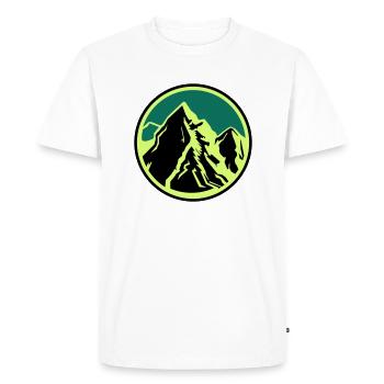 Mountains Mountains - Men's Premium Organic T-Shirt - white - Front - Nico (187cm)