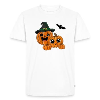 Citrouilles d’Halloween - T-shirt Premium bio Homme - blanc - Devant - Nico (187cm)