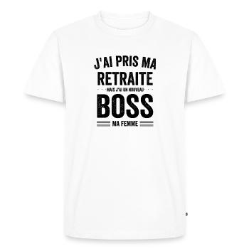 Funny Man Retirement Gift Idea for a Mar - Men's Premium Organic T-Shirt - white - Front - Nico (187cm)