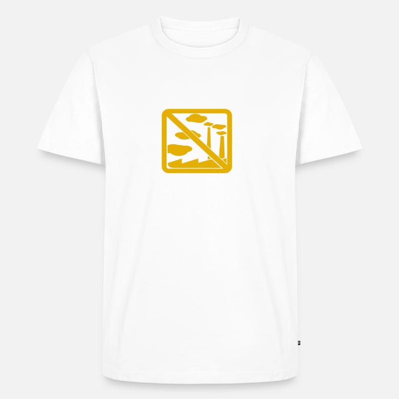 INTERD FABRIK 1 - Männer Premium Bio T-Shirt - Weiß