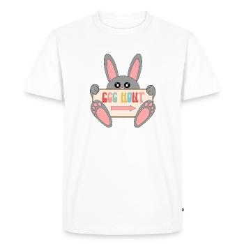 Chasse aux œufs - T-shirt Premium bio Homme - blanc - Devant - Nico (187cm)