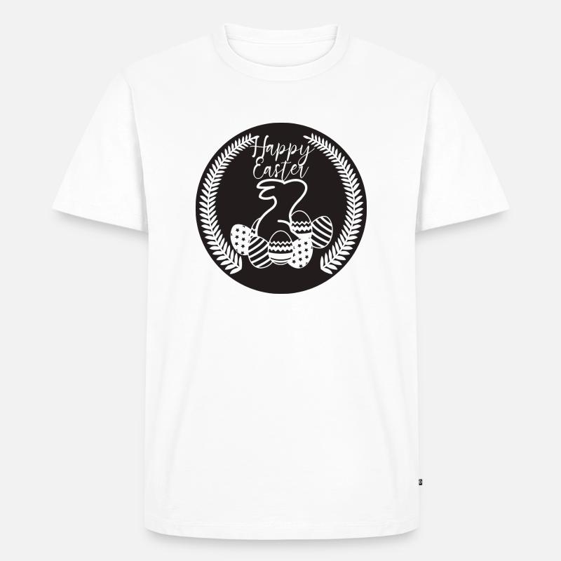 Happy Easter - Männer Premium Bio T-Shirt - Weiß