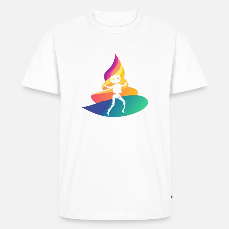 Roboter Tech Informatik - Männer Premium Bio T-Shirt - Weiß
